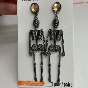 Skeleton drop earrings